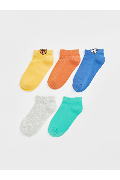 LC Waikiki Baskılı Erkek Bebek Patik Çorap 5'li