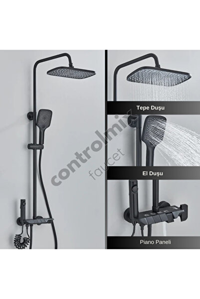 CONTROL MİX Piyano Duş Seti 5 Fonksiyonlu