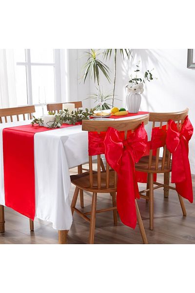 EVYA 40x140 cm Runner lucios 100% satin - Prezentare pentru o zi specială, serviciu american rezistent la pete