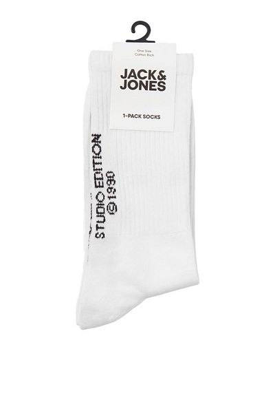 Jack & Jones Тенис чорапи JACK&JONES Jacbora - 12256197 Бяло и черно