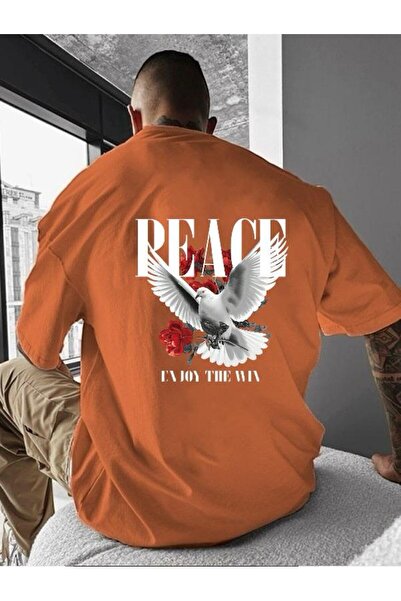 DM DOLCE MORE تي شيرت مطبوع عليه PEACE