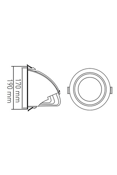 ACK Ad36-00430 30w Beyaz Kasa Cob Led Salyangoz Spot Armatür 6500k Beyaz