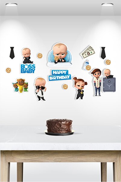 neşeli günlerim Πολυμερές πανό με θέμα τον Boss Baby *Χοντρό χαρτί