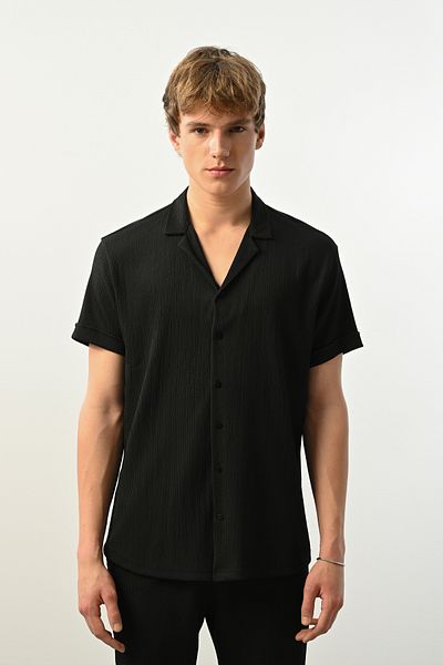 İLKCET MODA Ανδρικό πουκάμισο - Oversize Άνετο Ύφασμα