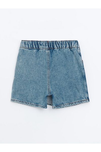 LC Waikiki Fusta scurtă pentru fete cu aspect denim cu talie elastică