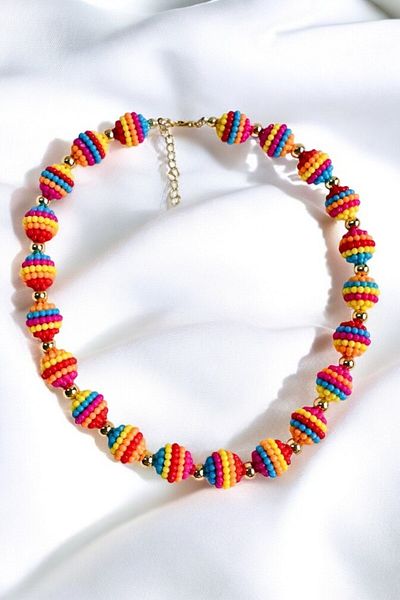PETEK AKSESUAR Lollipop Colored Summer Necklace