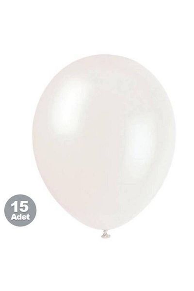 Parti Dükkanım White Balloon Metallic 15 Pieces