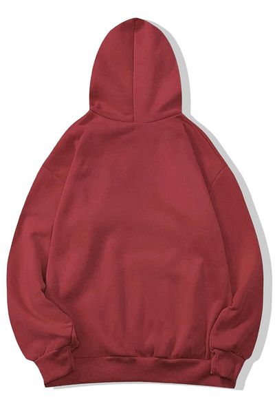 BRZ COLLECTION Hanocă oversize unisex roșu cărămidă