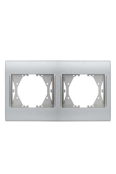 VİKO Viko Panasonic Thea Blu Chrome Matt White Double Frame