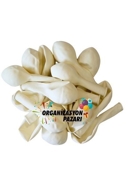 Organizasyon Pazarı 12 بوصة لون أبيض 25 قطعة بالون تزيين باستيل
