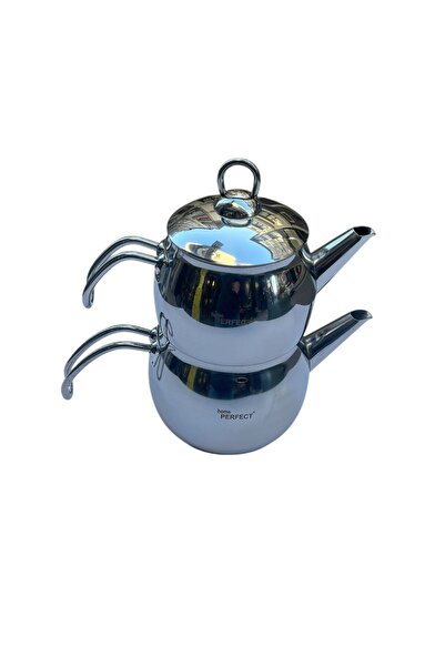 Peramari Home Perfect Orta Boy Çelik Çaydanlık Takımı Metal Sap