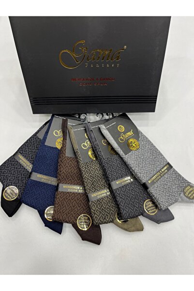 Gama Çorap 6 Adet Merserize+Bambu Karışımlı %100 Doğal Naylonsuz Kalın Kışlık...