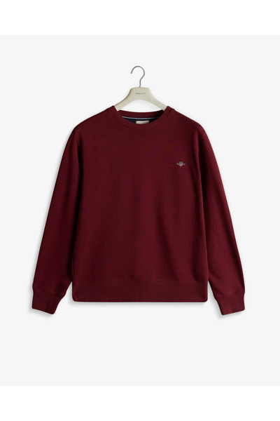 Gant Ανδρικό φούτερ με λαιμόκοψη σε μπορντό χρώμα