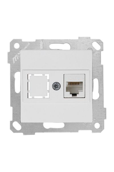 Mutlusan Rita White Mechanism Key Data Socket 1xrj45 (CAT6)