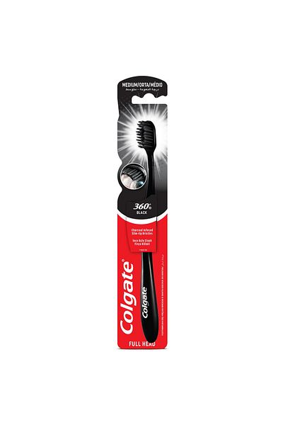 Colgate Brand: Toothbrush - 360 °   Black Charcoal Medium Category: Manual Toothbrush