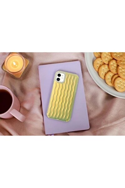 Miscase İphone 13 Pro Dalgalı Kabartmalı Silikon Wave Telefon Kapak