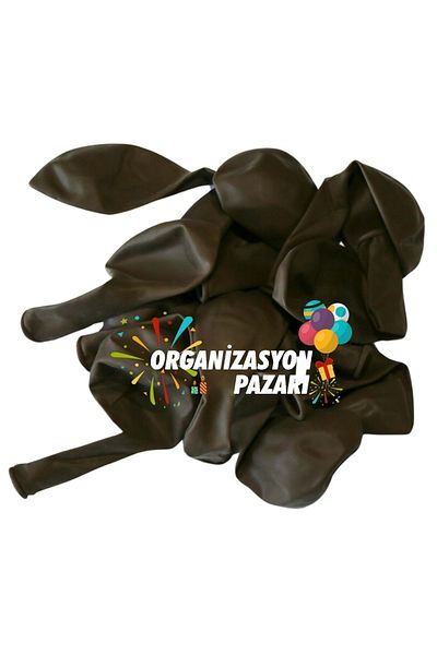 Organizasyon Pazarı 12 inch Chocolate Brown Color 10 Pieces Pastel Decoration Balloon