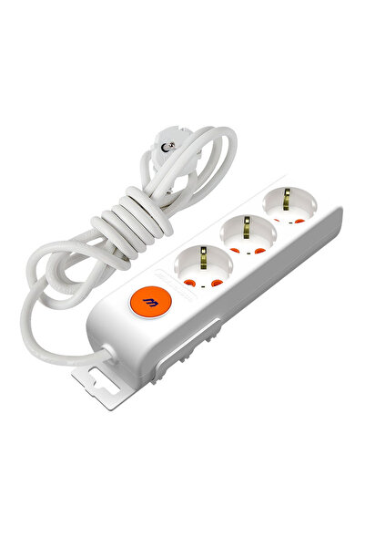 Mutlusan Rı-tech Üçlü Anahtarlı Topraklı Grup Priz Çocuk Korumalı 3 Metre Kab...