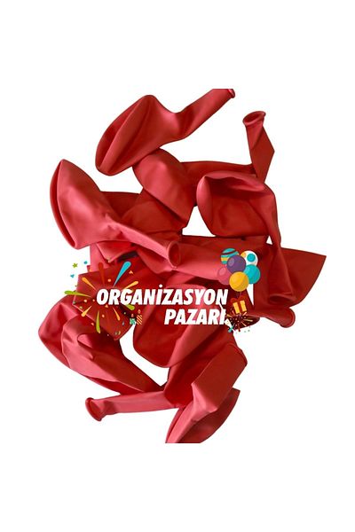 Organizasyon Pazarı 12 Inch Coral Colored Set of 10 Pastel Decoration Balloons