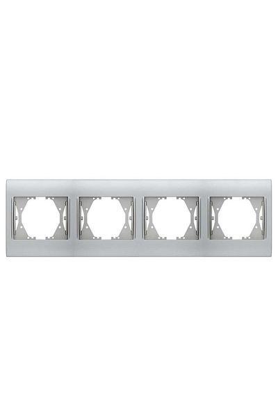 VİKO Viko Panasonic Thea Blu Chrome Matt White Quadruple Frame