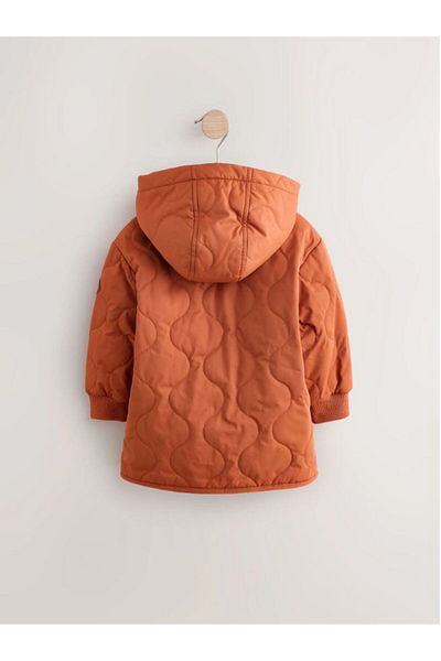 Next Boy's Coat with Fleece Lining and Cap
