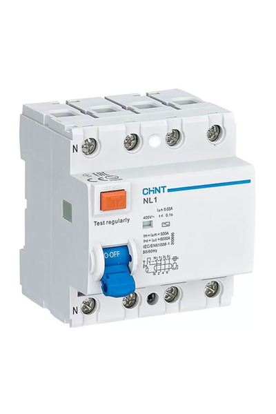 CHİNT ELECTRİC Chint Nl1 Serisi Ac Tipi 4x63a Kaçak Akım Rölesi 6ka 300ma Çif...