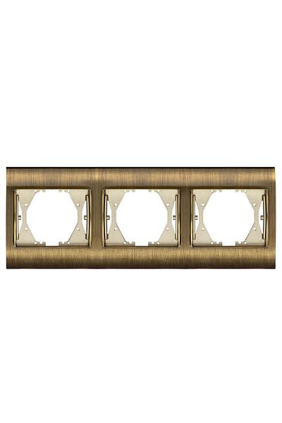 VİKO Viko Panasonic Thea Blu Antique Gold Triple Frame