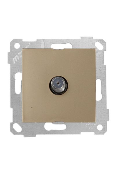 Mutlusan Rita Antique Gold Mechanism Key TV Socket F Female