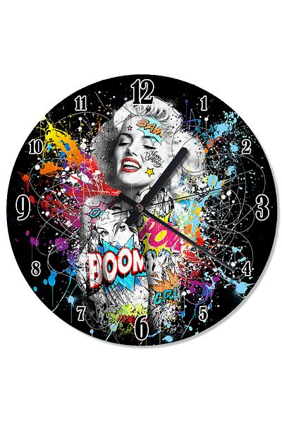 Tablomega Color Explosion and Women's Silent Wall Clock