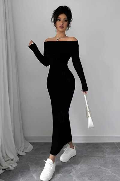 CNG MODA Rochie lungă elegantă cu guler Madonna