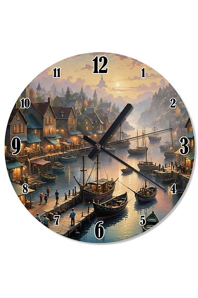 Tablomega Medieval Port Decorative Wall Clock