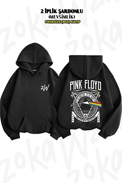 ZOKAWEAR Oversize Pink Floyd specijalna majica sa kapuljačom i printom na leđ...