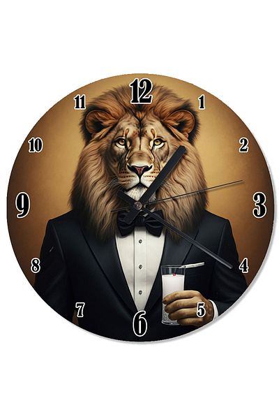 Tablomega Lion Arbitrary Shaped Wall Clock