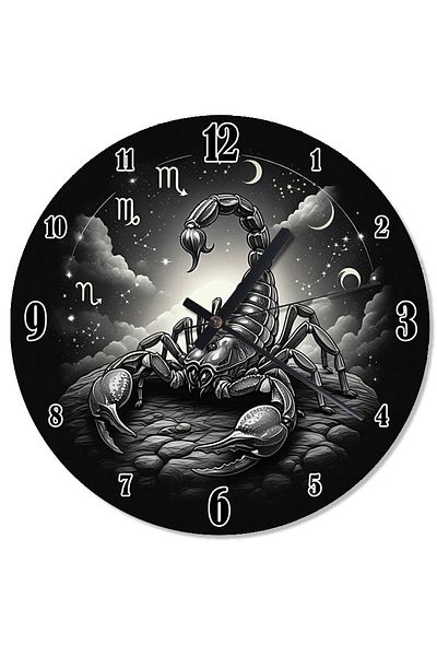 Tablomega Dark Scorpion Threat Flowing Wall Clock