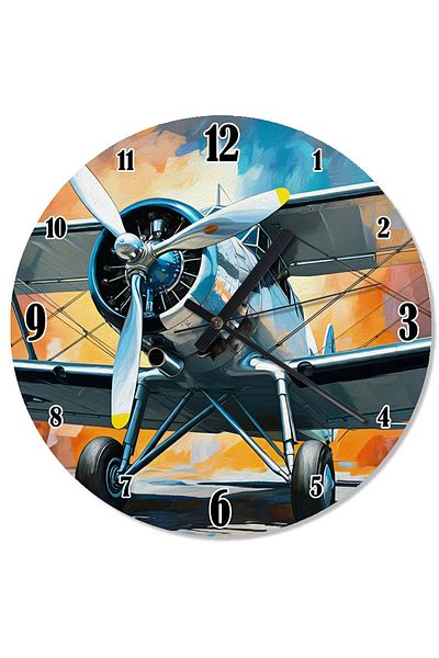 Tablomega Historical Airplane Design Wall Clock in the Sky