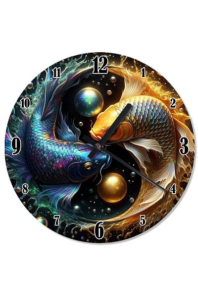 Tablomega Colorful Fish World Flowing Wall Clock
