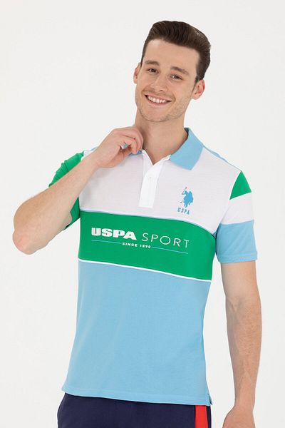 U.S. Polo Assn. Мъжка бяла тениска с поло яка 1573740