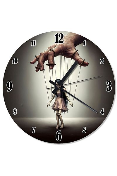Tablomega Girl with Puppet Strings Analog Wall Clock