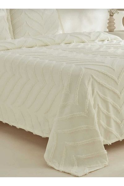 bursa çeyiz Ecru Double Bedspread