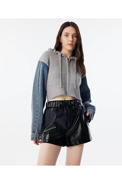 Twist Denim Mix Knitwear Cardigan