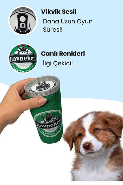 Havhav Havneken Dog Toy Plush Box Drink Vikvik Dog Activity Toy with Sound