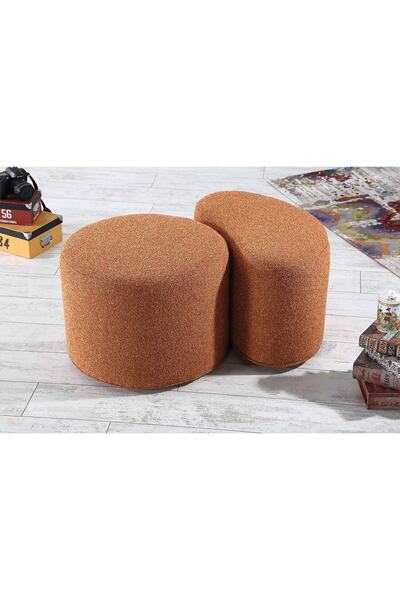 Tortuga Home Gaia Dekoratif Extra Soft Rahat Yuvrlak Oval Puf-bench 42x53cm