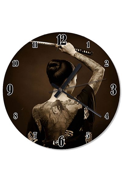 Tablomega Tattoo and Mysterious Woman Special Design Wall Clock