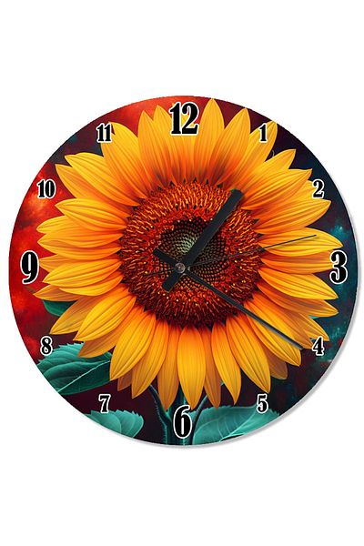 Tablomega Bright Sunflower Printed Wall Clock