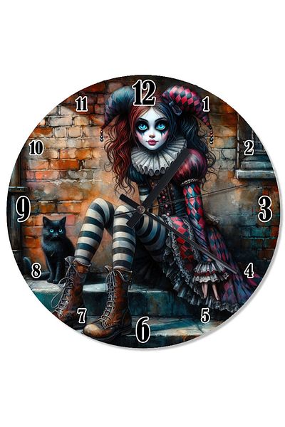 Tablomega Gothic Smiling Woman Special Design Wall Clock