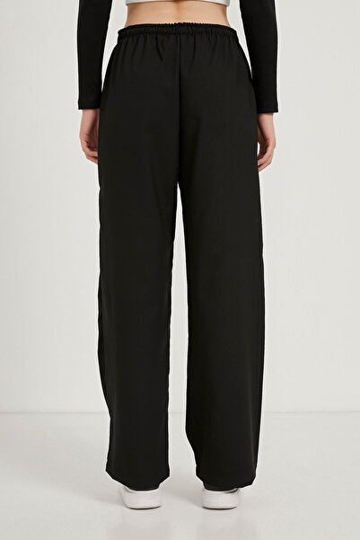 Arma Life Women's Loose Wide Leg Comfortable Fit Black Baggy Trousers