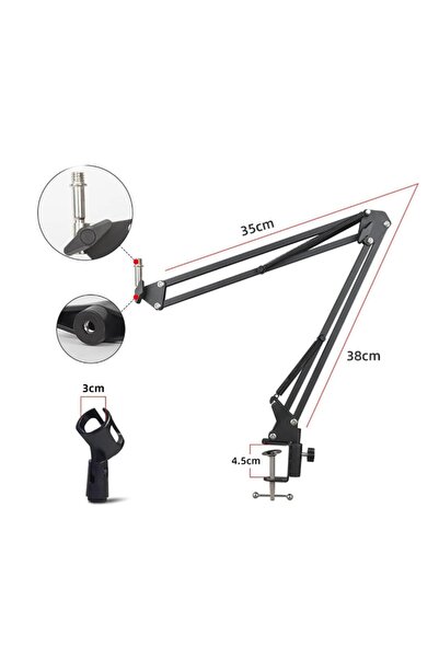 gaman NWN21454 Pro Masa Tipi Mikrofon Standı Pop Filtre Stand