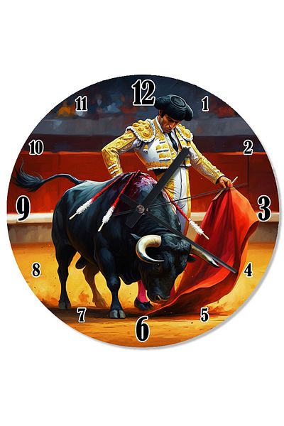 Tablomega Matador and Strong Bull Design Wall Clock