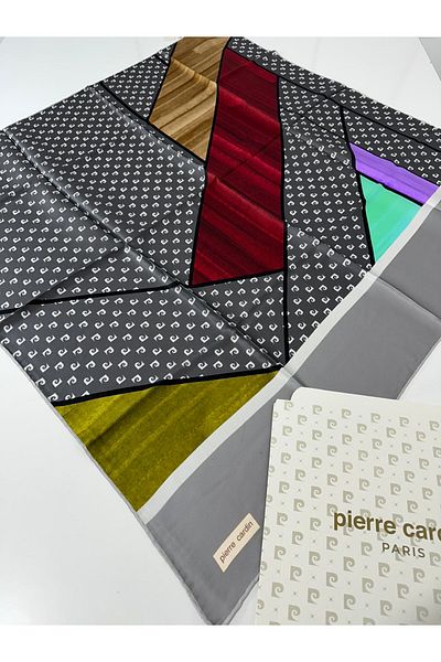 Pierre Cardin Καπνιστό Πολύχρωμο 8846230-371 Μοντέλο 100% Μεταξωτό (Μεταξωτό) Κρεπ Σατέν Κασκόλ