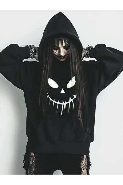 LAND MODA Hanorac unisex imprimat cu glugă